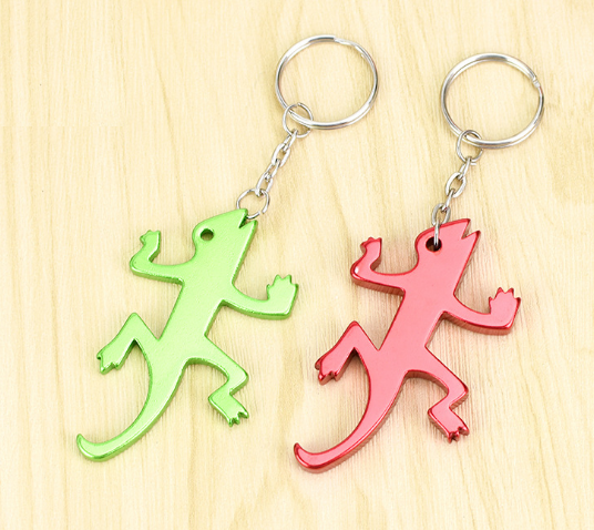 Animal keychain opener with personalization logo