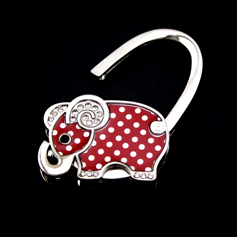 2023 new metal elephant pattern hanging bag hook lady creative universal small gift desk bag hanging device