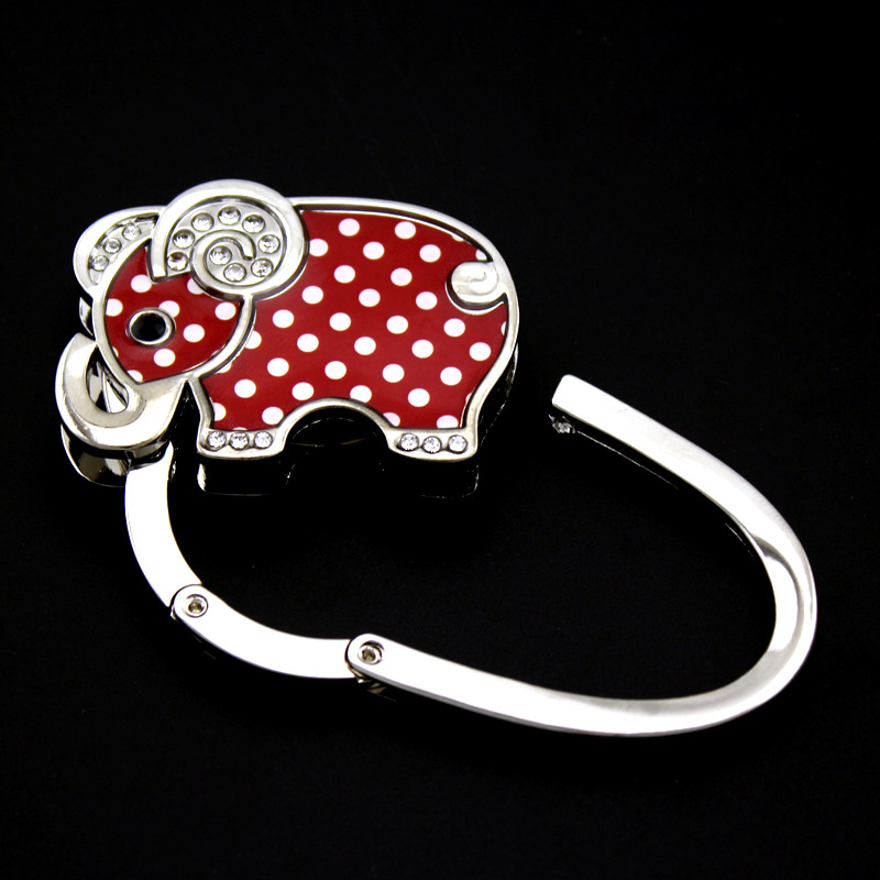 2023 new metal elephant pattern hanging bag hook lady creative universal small gift desk bag hanging device