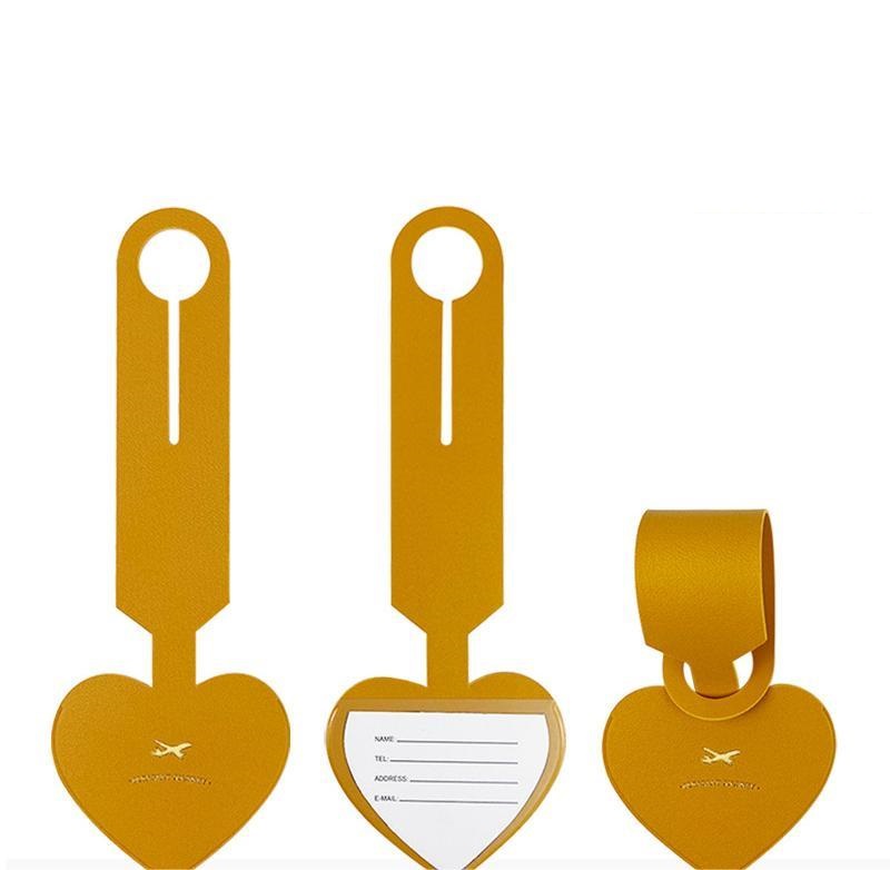 Heart shape Luggage tags PU luggage tags with personalization logo customize logo