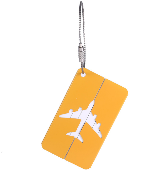 Travel supplies Metal travel luggage tag Checked luggage tag Boarding pass Tag can be customized