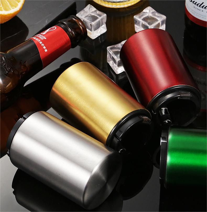 Stainless steel bottle opener press beer opener bar with wine opener creative wine opener gift 